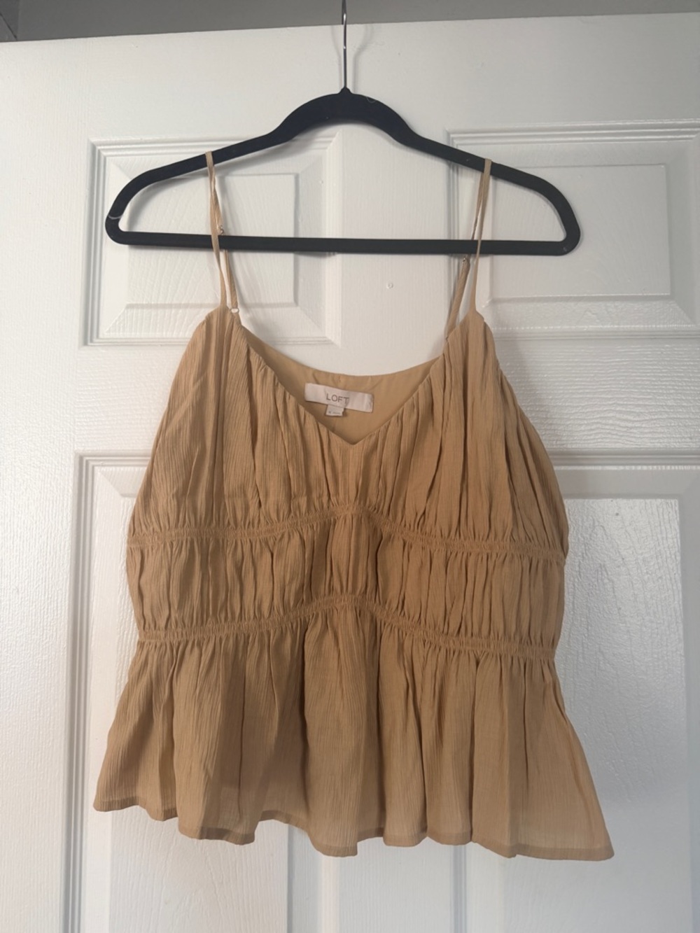 LOFT Tan Layered Spaghetti Strap Camisole